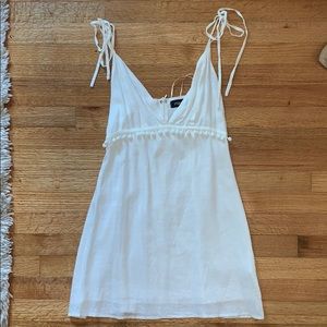 White linen summer dress